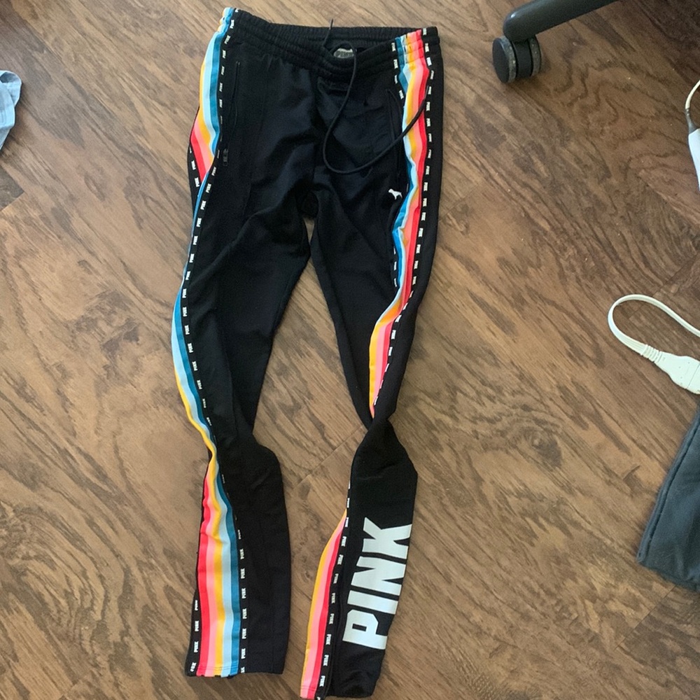 Pink brand rainbow Joggers